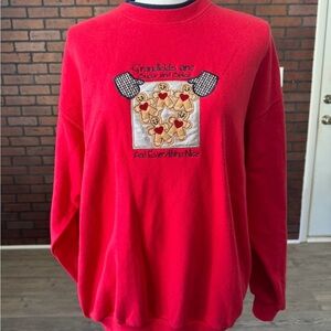 MC Energy Gingerbread Grandkids Sugar & Spice Sweatshirt Red‎ Medium